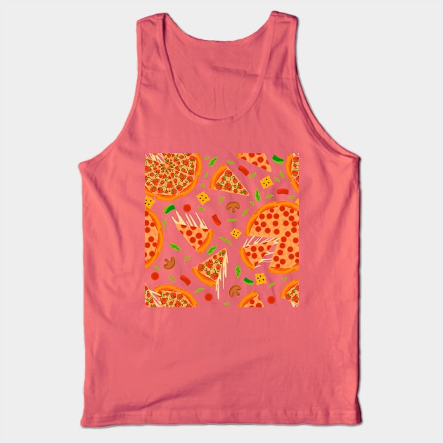 Pizza Pie Tank Top by Golden Eagle Design Studio